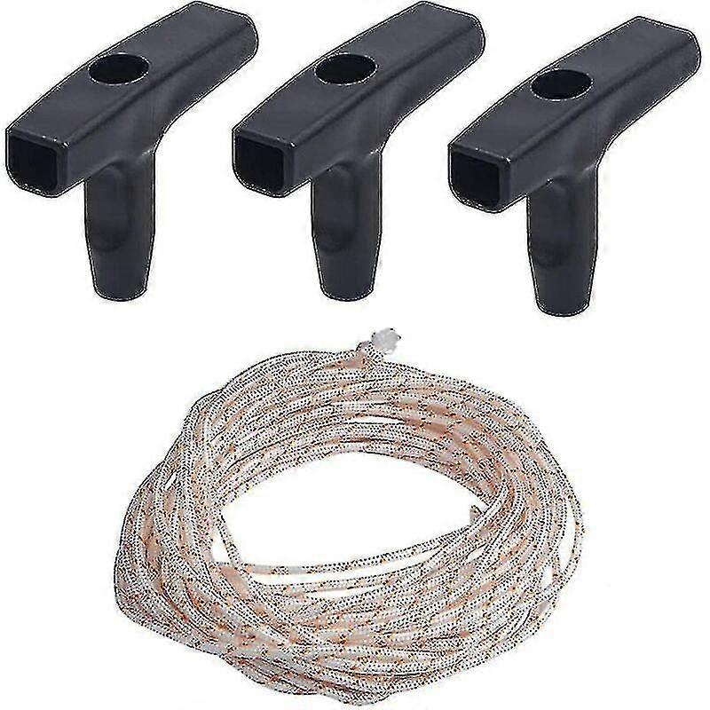 10m Abseil Starter Rope (diameter: 3mm) With 3 Starter Handles Starter Ropes
