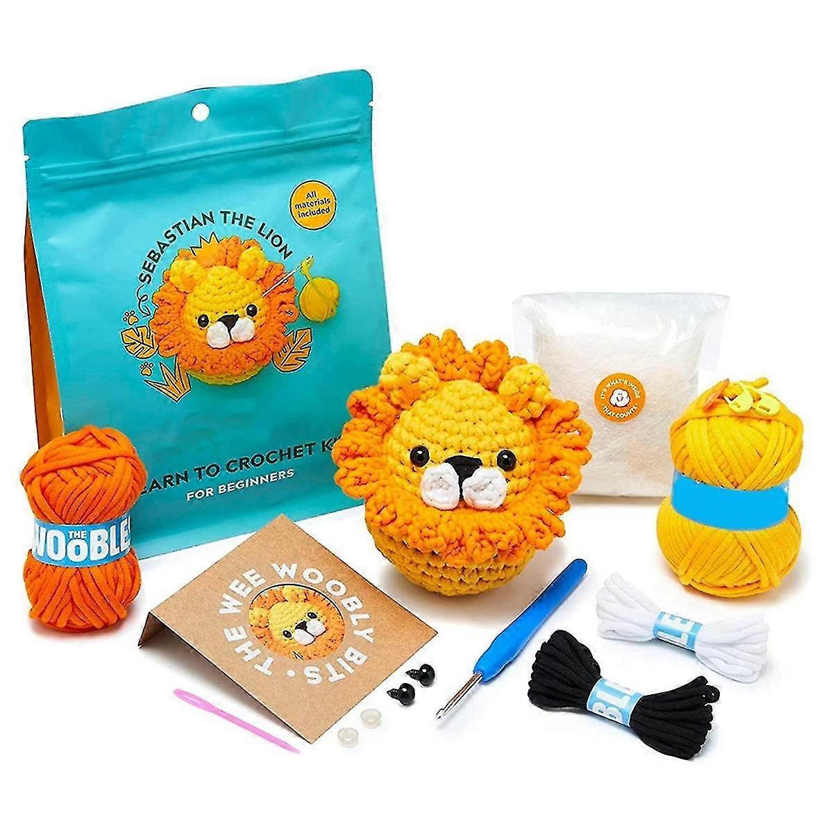 Beginners Crochet Kit with Yarn DIY Knitting with Step-By-Step Video Tutorials Crocheting Doll Hand