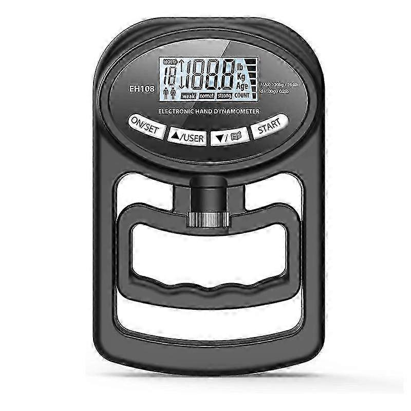 265 Lbs / 120Kgs Hand Dynamometer Grip Strength Trainer,Black