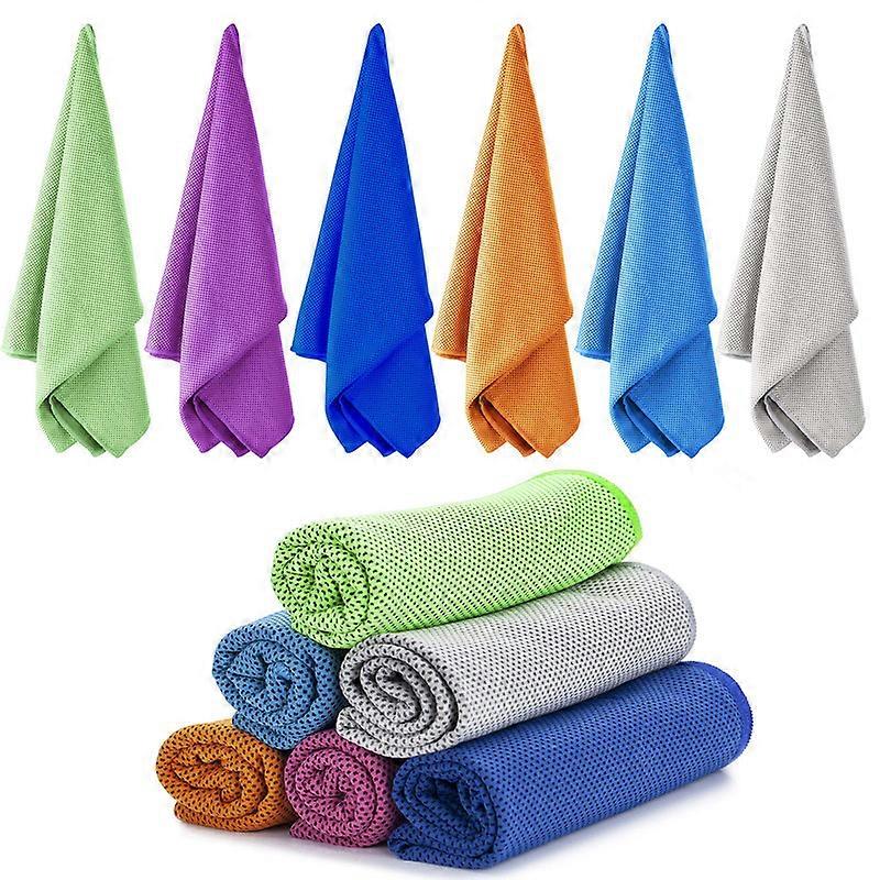 Cooling Towels 6 Pack,Soft Breathable Chilly Microfiber Towel