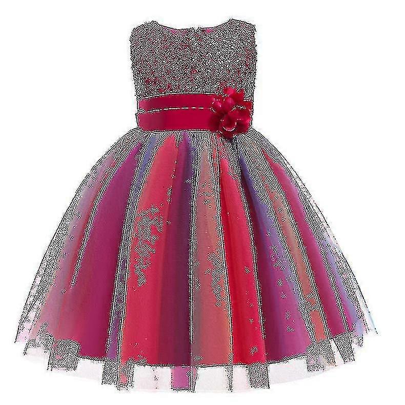 Filles Sequin arc-en-ciel Tutu Pageant robe