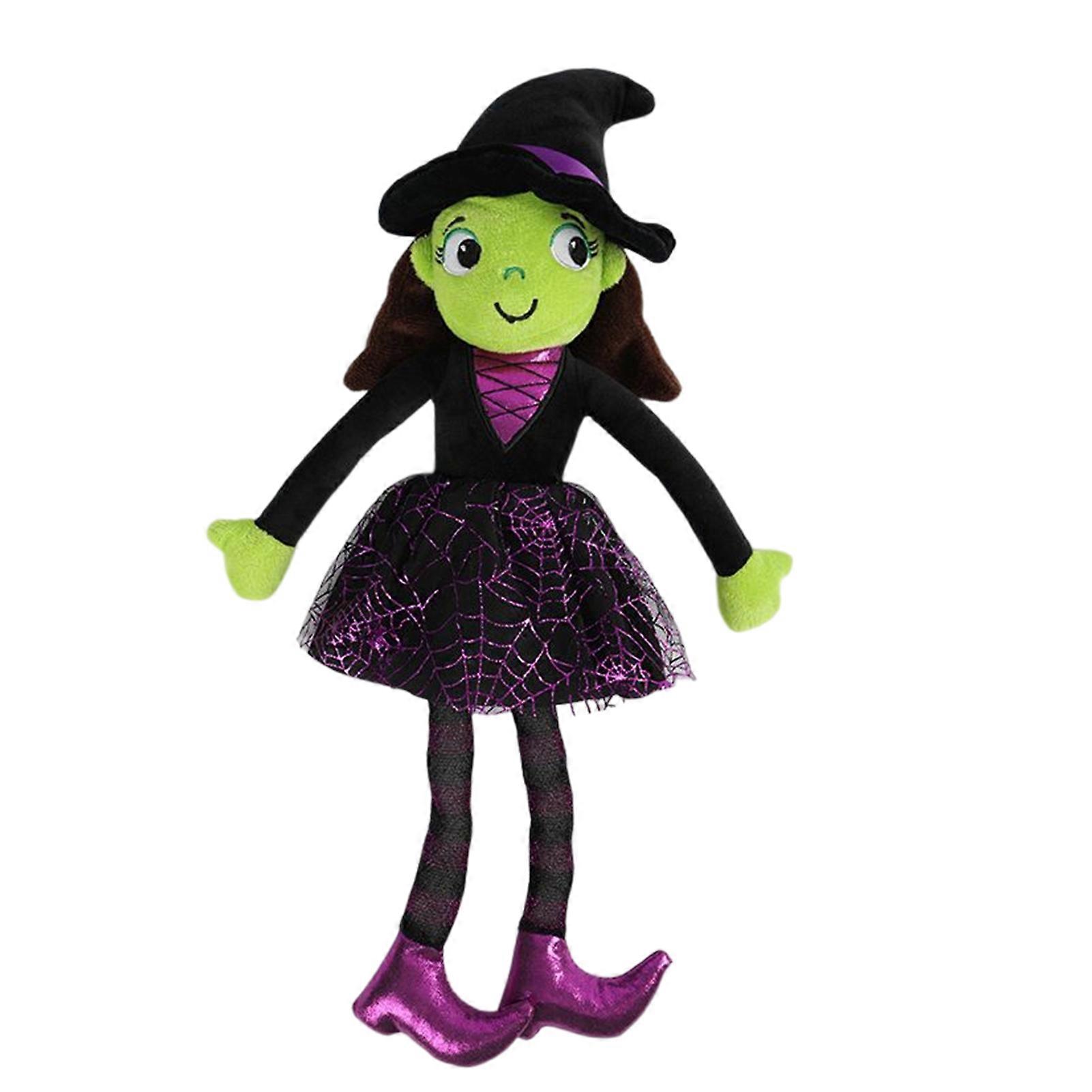 Halloween Witch Plush Doll Soft and Comfortable Fabic Gift for Halloween Birthday