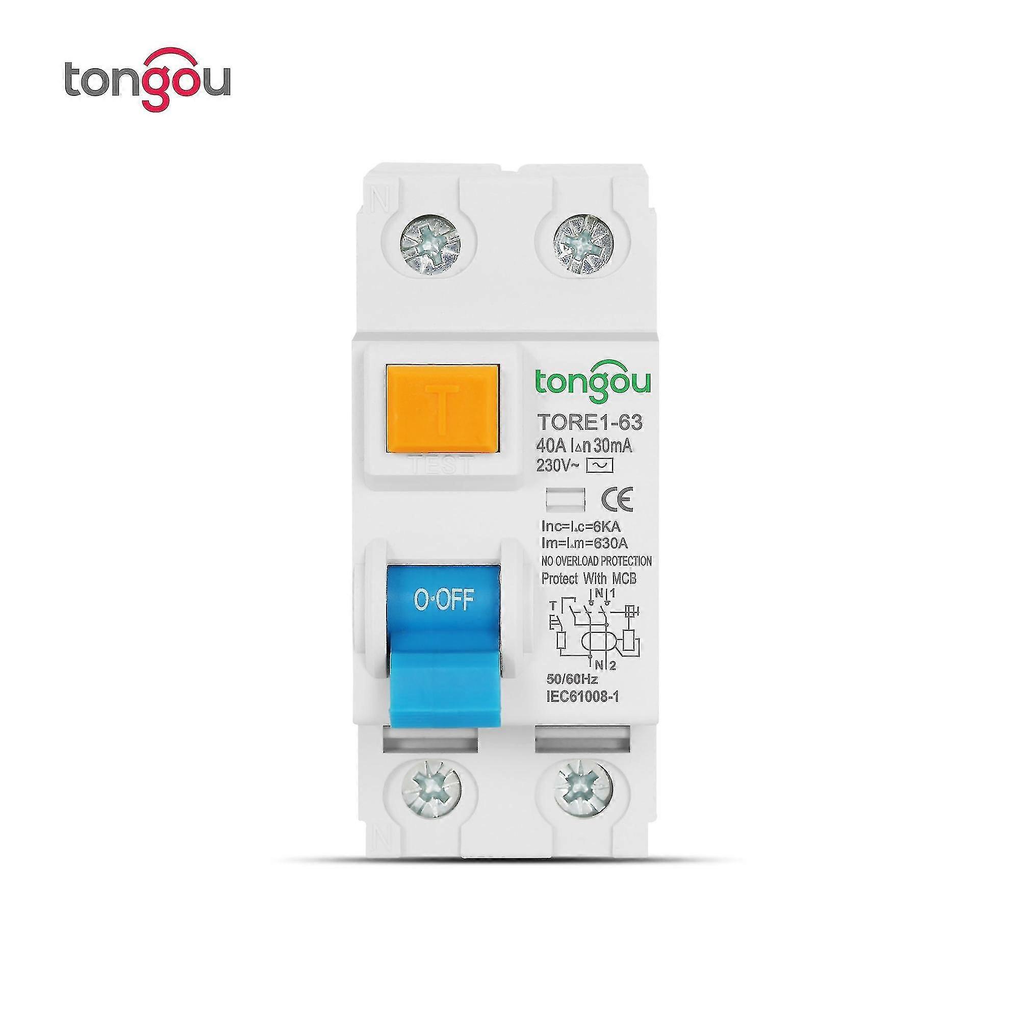 2p 16a 63a 10ma 30ma 100ma 6ka Rccb Rcd 230v Electchanic Residual Current Circuit Breaker Differential Breaker Safety S Tw