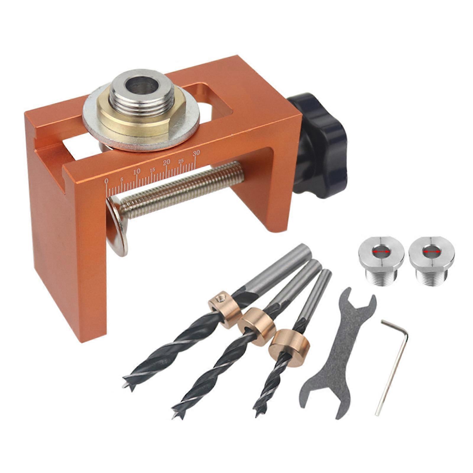 Pocket Hole Jig Kit, Adjustable Pocket Hole Jig Kit, Pocket Jig Hole Kit, Wood Woodwork Guides Joint Angle Tool Carpentry Locato