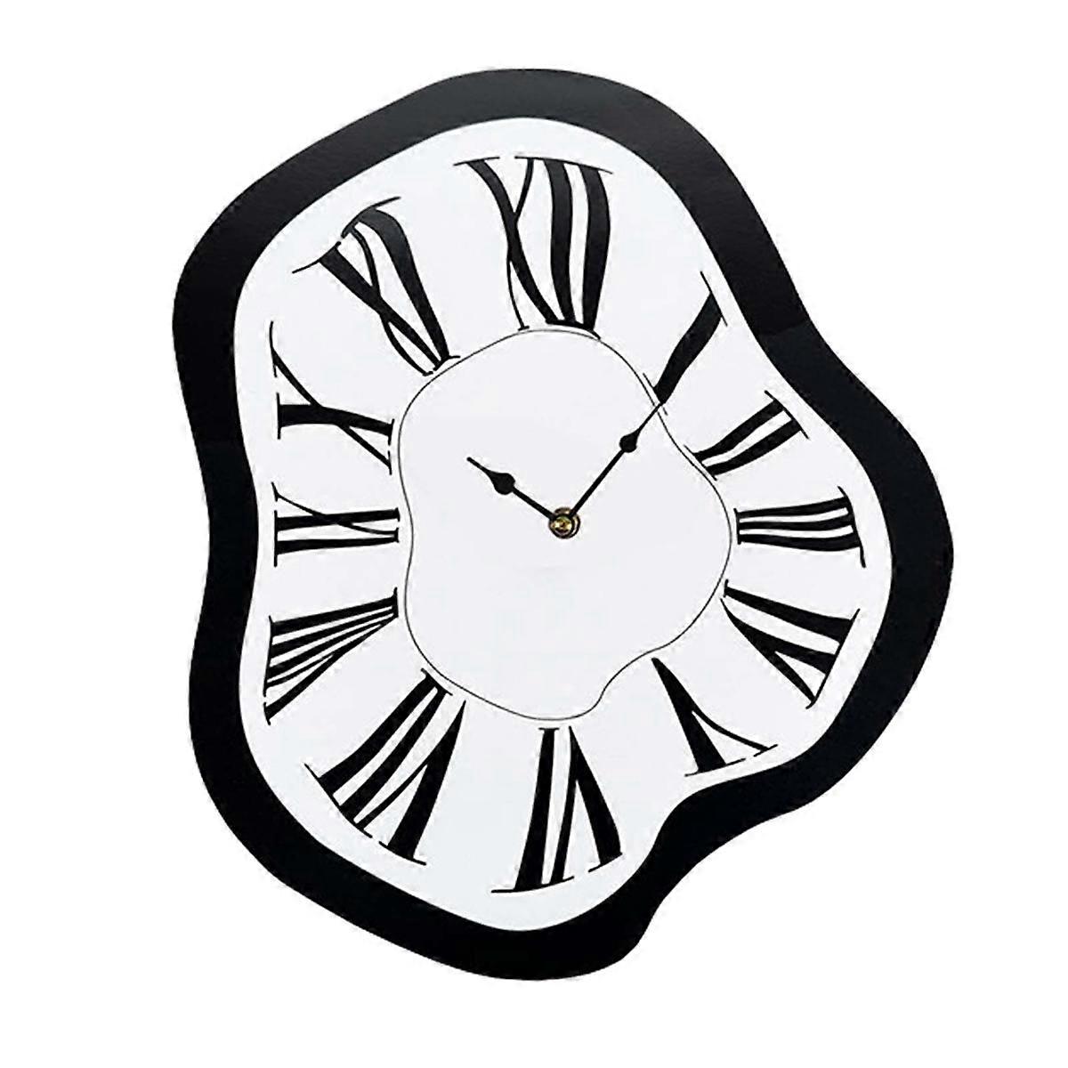 S Twisted Clock, INS Style Wall Clock, Silent Wall Clock, Simple Clock for Decorating Living Room