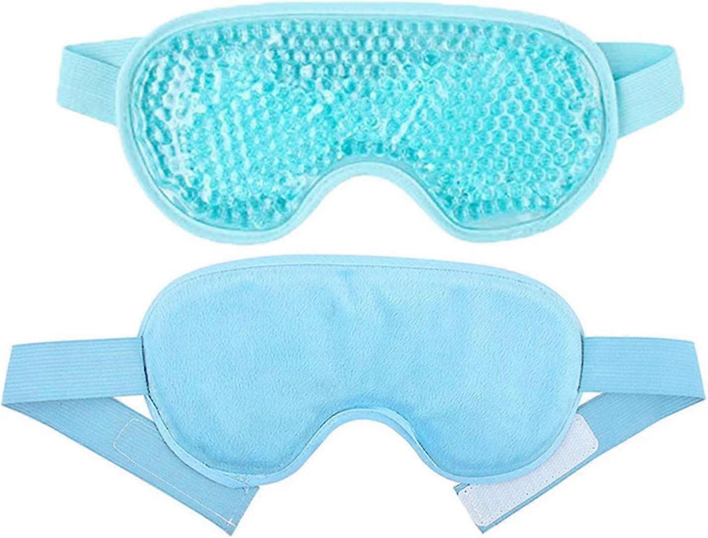 Sleeping Weighted Eye Reusable Gel Beads Ice Pack With Soft Plush Backing Hot Cold Therapy Eye Pillow For Puffy Eyes, Dark Circles, Headaches, Migrain