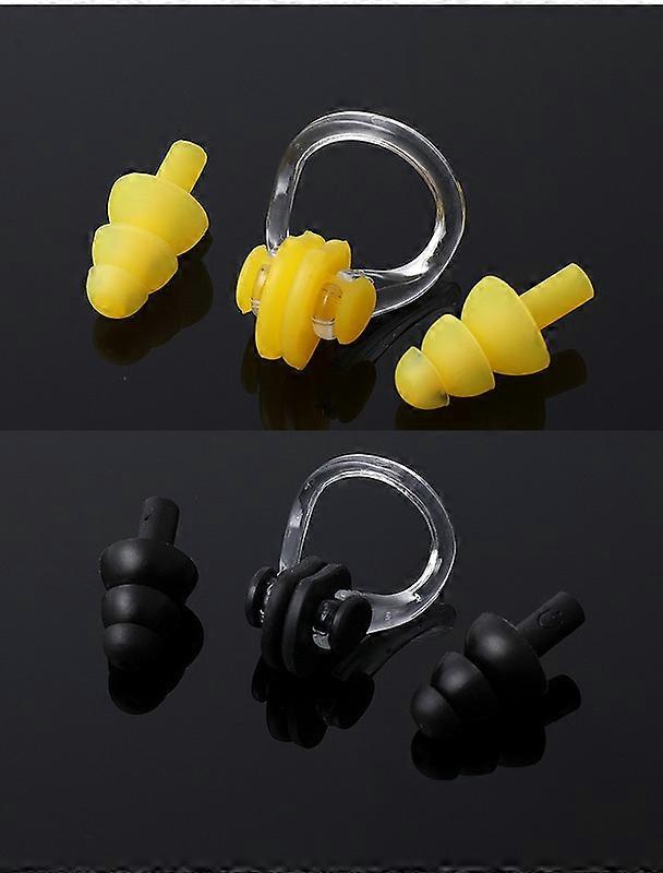 2 Pairs Swimming Ear Plugs Waterproof Reusable Silicone Ear Plugs for Swimming, Showering, Working, Sleeping, Learning and Other Loud Events