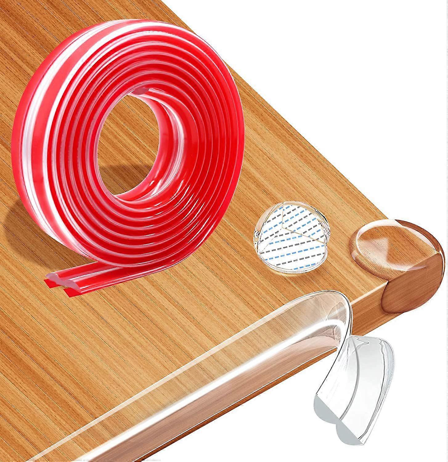 6m/20ft Silicone Edge Protector Strip for Kids,Transparent Table Corner Protectors for Baby Safety Pre-Tape Adhesive Baby Proofing Edge Corner Guards