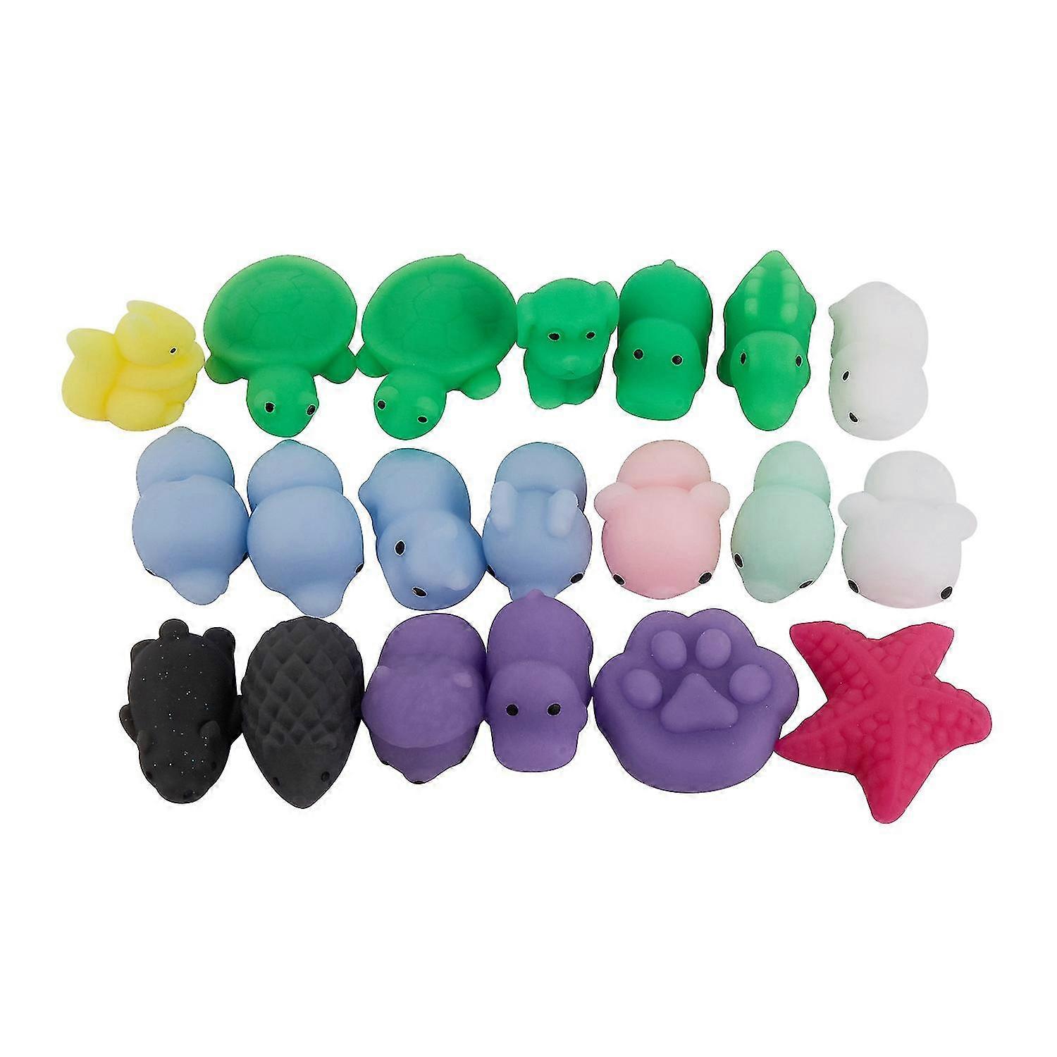 20pcs Mini Squeeze Toy Squishy Mochi Soft Release Stress Toys Kawaii Animal Squishy Decompression T