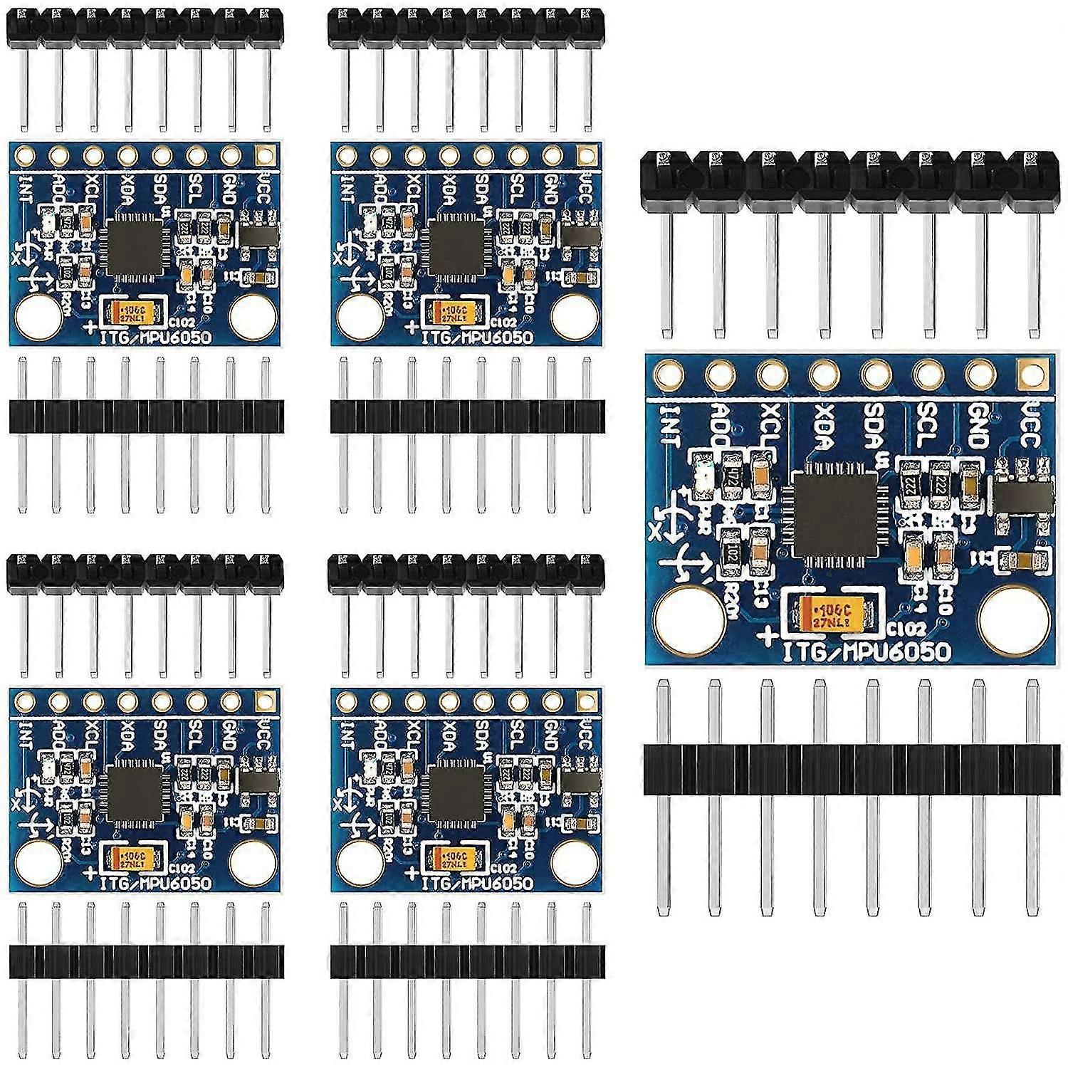 -521 Mpu-6050 Mpu6050 Module, 3 Axis Accelerometer 6 Dof Gyroscope Sensor Module Kit 16 Bit Convert
