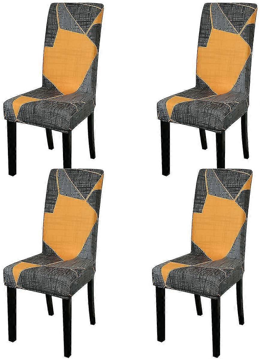 ダイニングチェアカバーセット伸縮性ダイニングチェアスリップカバー取り外し可能な洗濯可能な椅子プロテクターカバーダイニングルームホームウェディングバンケットパーティーホテル(pr