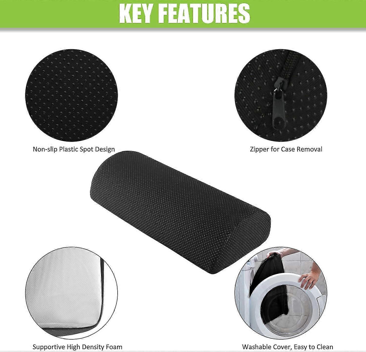 Footrest Under Desk, Ergonomic Footrest Cushion With High Density Sponge, Foot Cushion For Improved Posture And Stress Relief In Office And Home