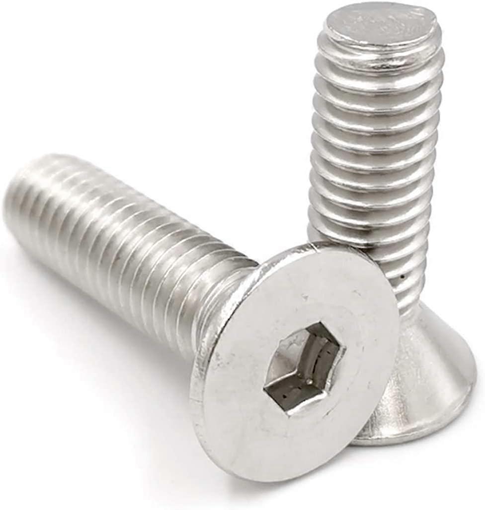 M2-M8 Countersunk Hexagon Socket Head Cap Screw Flat Head Cup Bolt M8x30 5Pcs