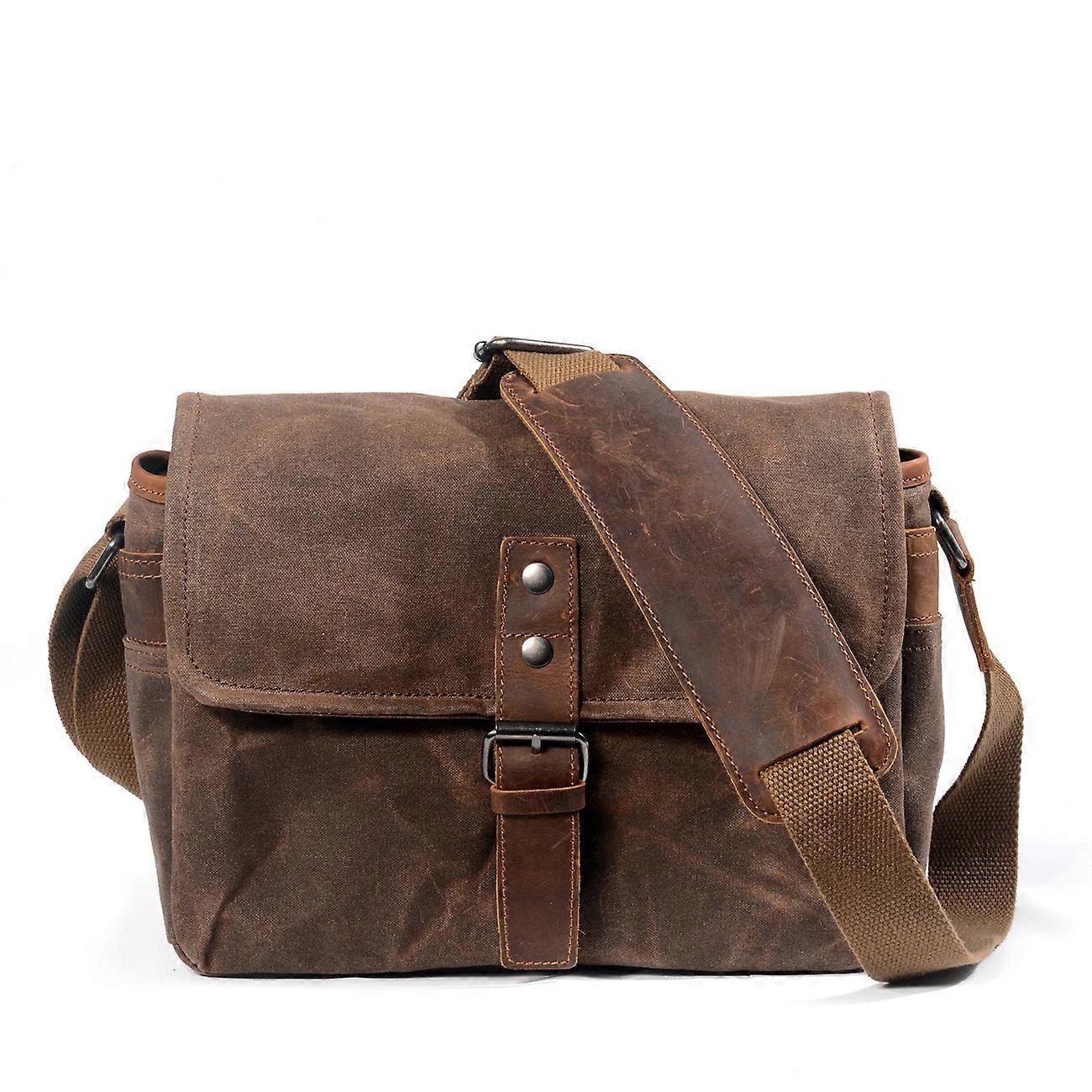 Canvas Camera Bag, Vintage Padded Camera Shoulder Bag Waterproof