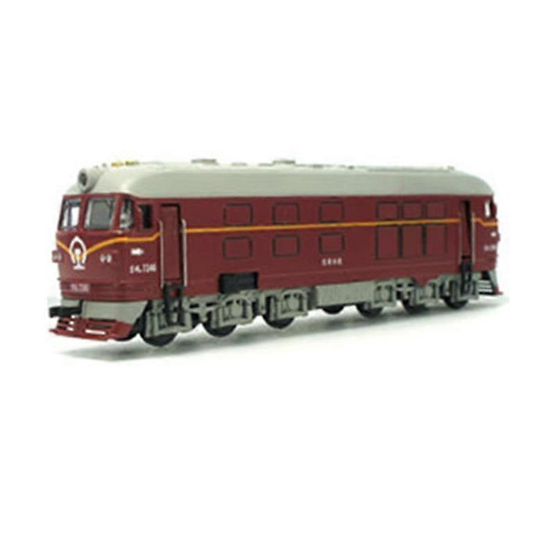 Retro Diecast Dongfeng Locomotive Train Pull Back Model with LED Sound Kids Toy KAESI