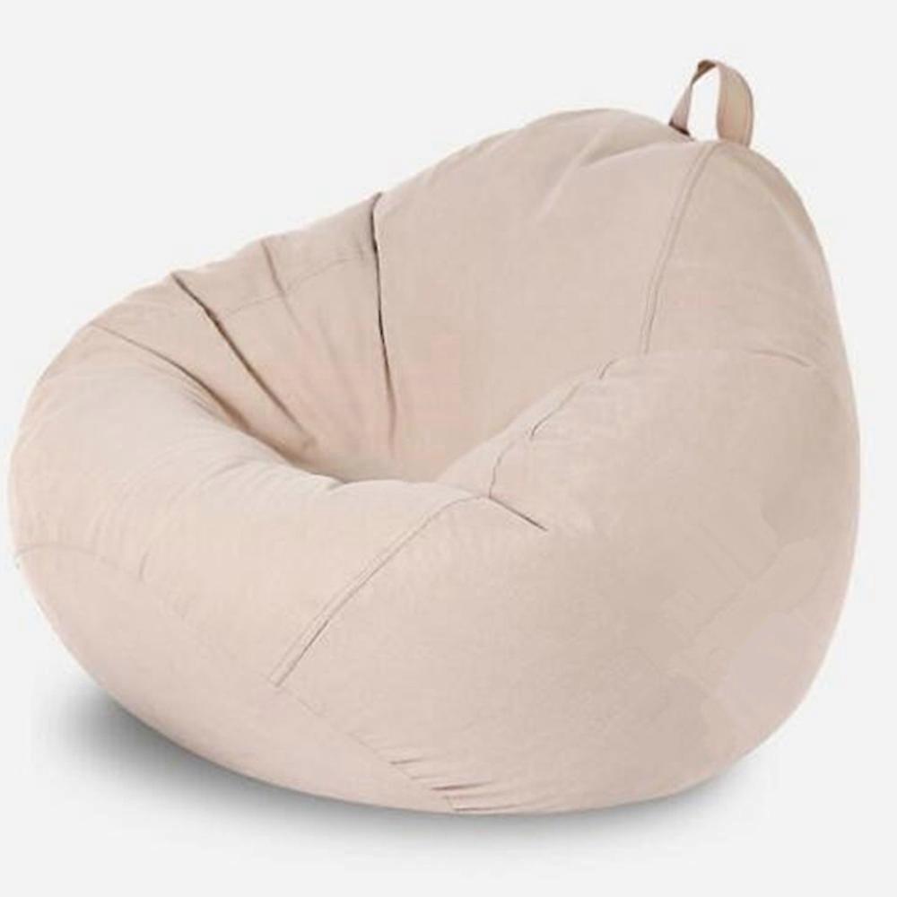 Brandneue, extra große Sitzsäcke, Couch-Sofa-Bezug, Lazy Lounger für den Innenbereich, für Erwachsene und Kinder, Hotsale! cremeweiß Medium 80x90cm