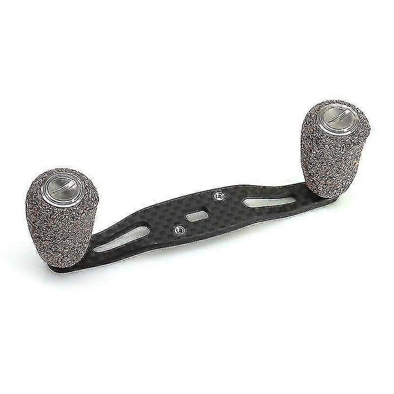 Reel Handle, Carbon Frame Wood Knob Baitcasting Fishing Reel Handle Replacement( Color : Black )