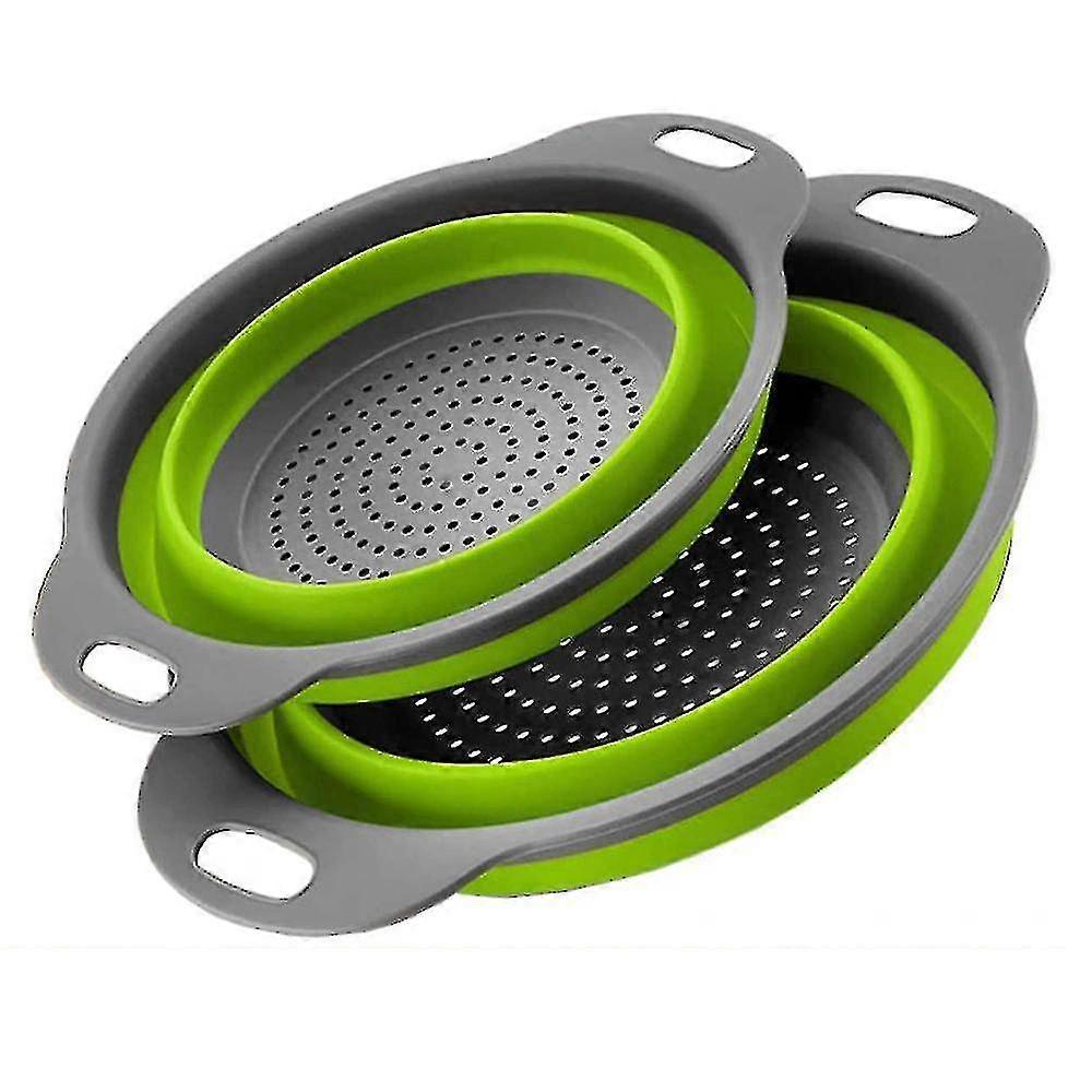 2 Pc Collapsible Colanders With S With Extendable S