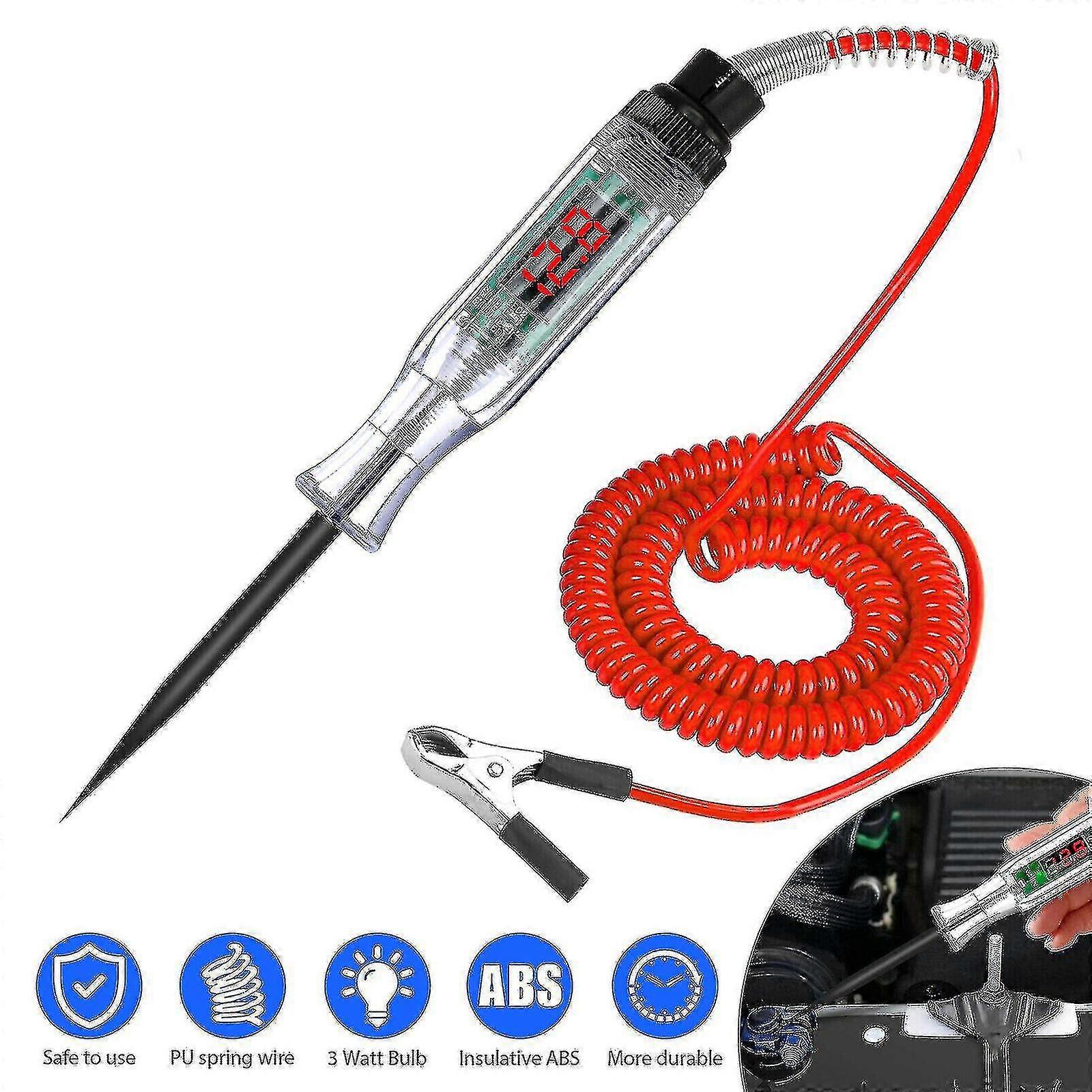 3-24v Digital Electric Circuit Lcd Tester Test Light Car Truck Voltage Probe Pen