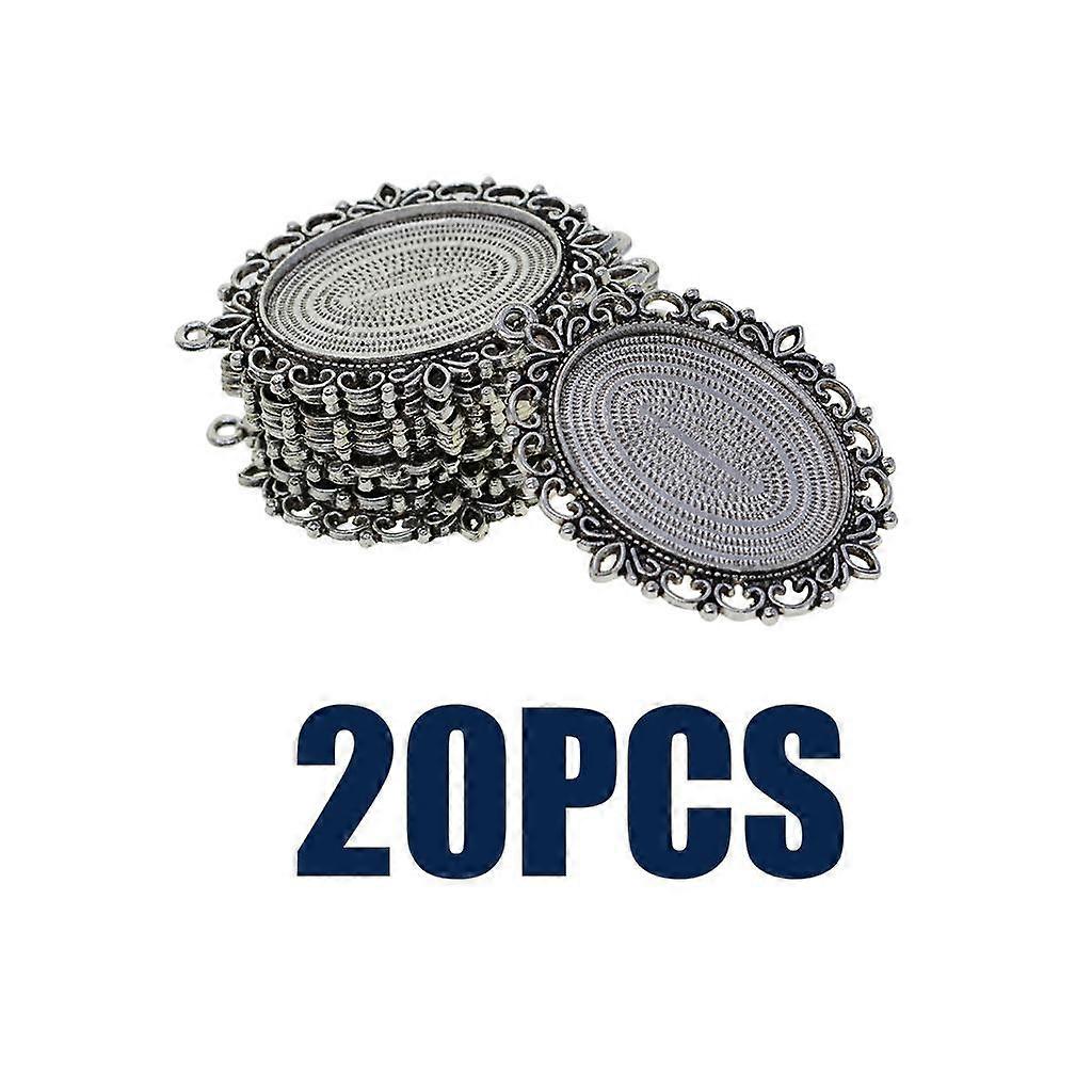 20 piezas ovaladas cabujón base ajuste charm colgantes de bisel de 30x40 mm