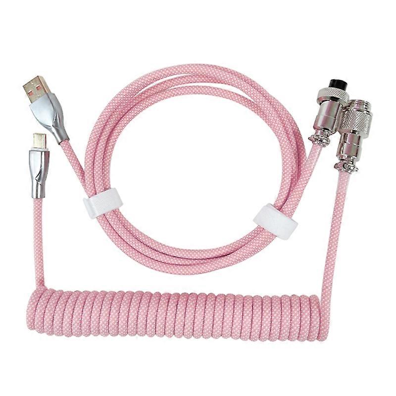 Mechanical Keyboard Cable Coiled USB Type C aviator Connector USB Spring Cable