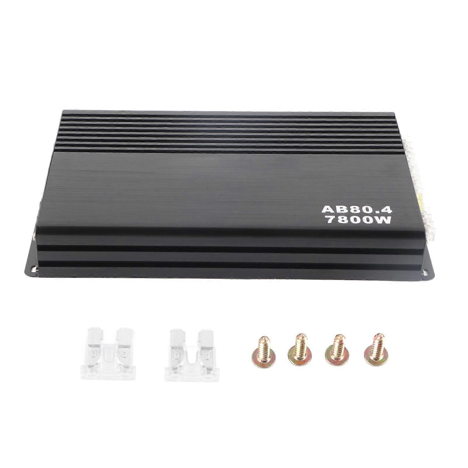 Car Amplifier 7800W Portable DC Power Class AB Four Channel Car Modified Power Digital Amplifier
