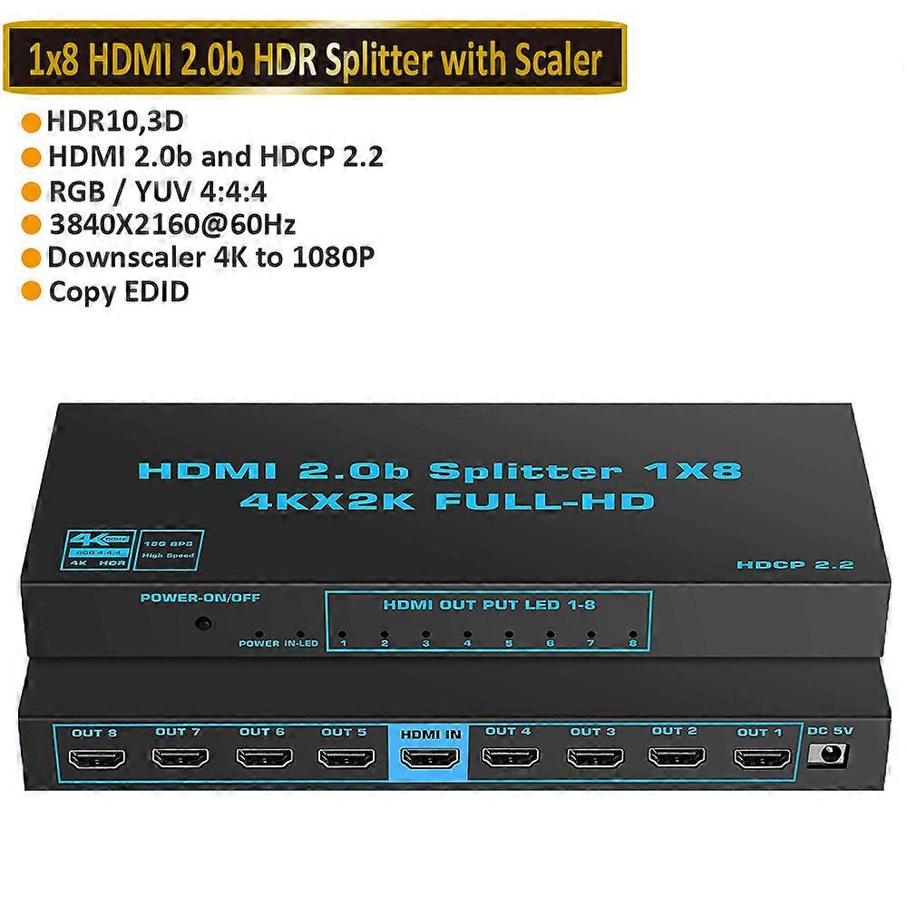 2023 1x8 4K UHD HDMI Splitter 2.0 1x2 HDMI 2.0 Splitter HDCP 2.2 HDR Splitter HDMI 2.0 4K 1x4 HDMI2.0 Splitter pentru XBox PS4 pro