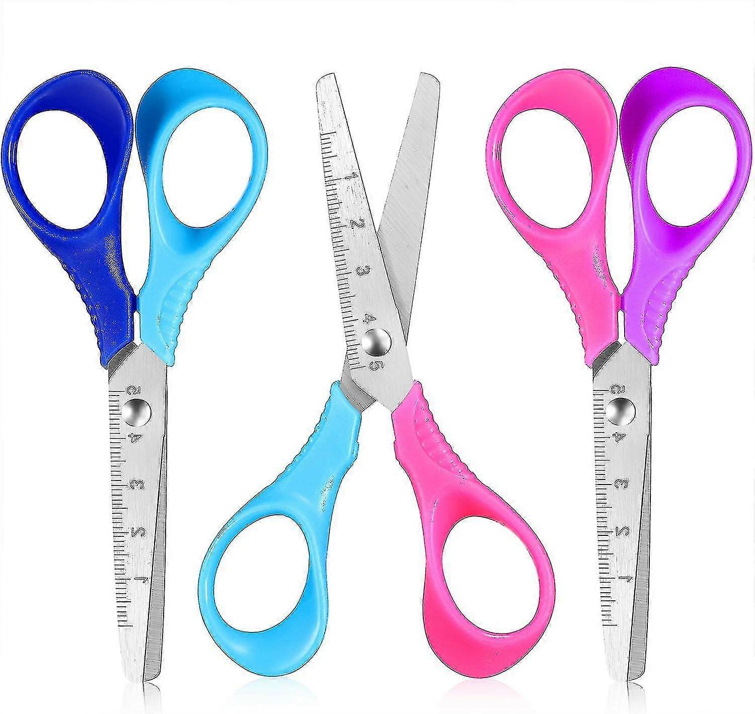 Children Safety Scissors Plastic Handle Child Craft Scissors Pre-school Training Scissors Handmade Scissors For Scrapbooking, Art Craft, Teaching Supp