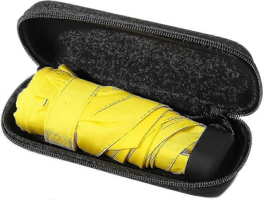 Mini Pocket Umbrella With Waterproof Case Windproof Folding Compact Travel
