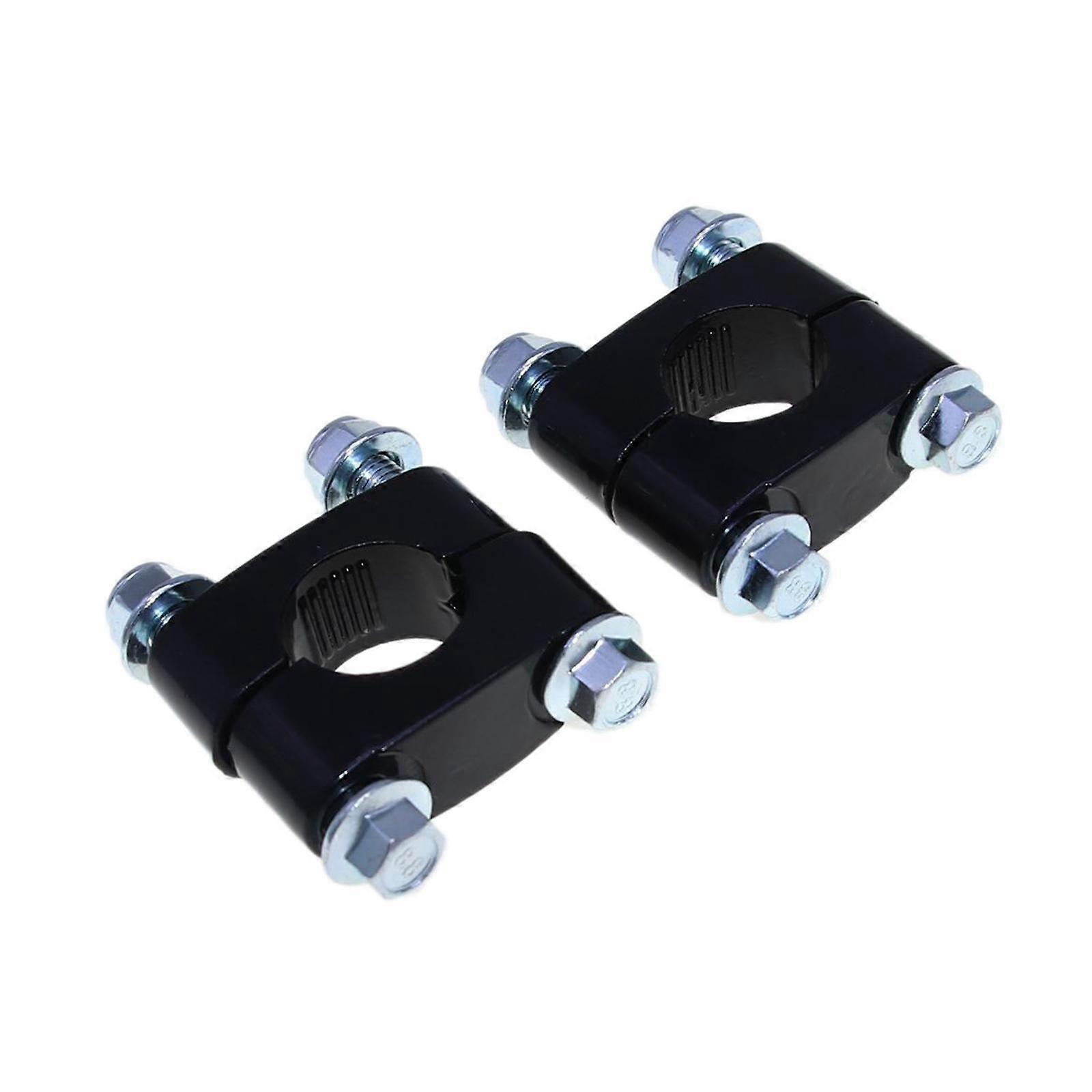 2Pcs Motorcycle Handlebar Riser Mount Clamps Direct Replace Alloy Accessory