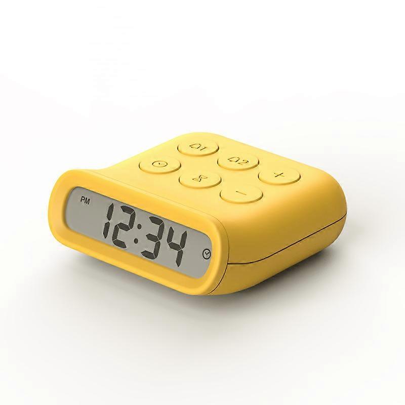 Yellow Digital Alarm Clock T-Audace Digital Clock, Portable Battery Operated Alarm Clock, Travel Alarm Clock, Snooze/ 2 Alarm/12/24 Hours, Morning Ala