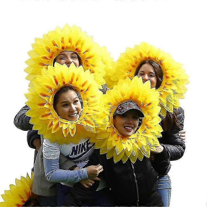 Sonnenblumen-Kopfschmuck, lustige Performance Requisitenhut-Abdeckung geeignet für Tanzparty Urlaubsspiele