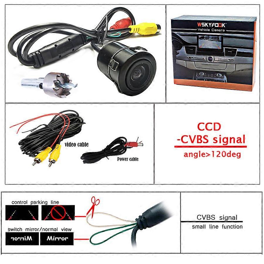 180deg High quality fisheye view CCD HD car camera auto DVD GPS parking aid front / rear view universal camera dynamic camera