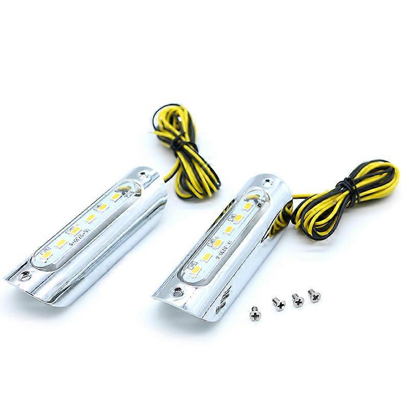 High Quality 12V Led Handlebar Lights For 22Mm-25Mm Modified Motorcycle Turn Signal Corne Light Water Proof Brake Fog Lamp