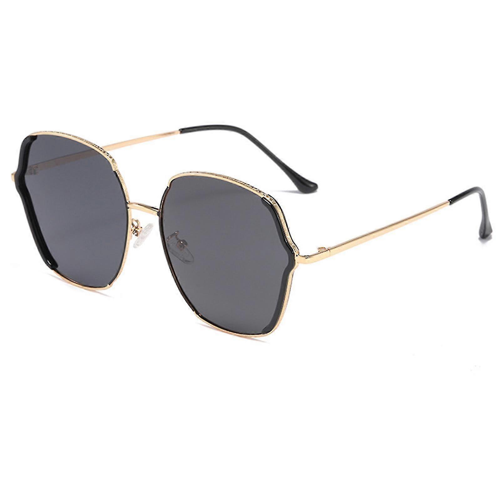 Large Frame Polarized Sunglasses Stylish Polygonal Lens Functional Glasses