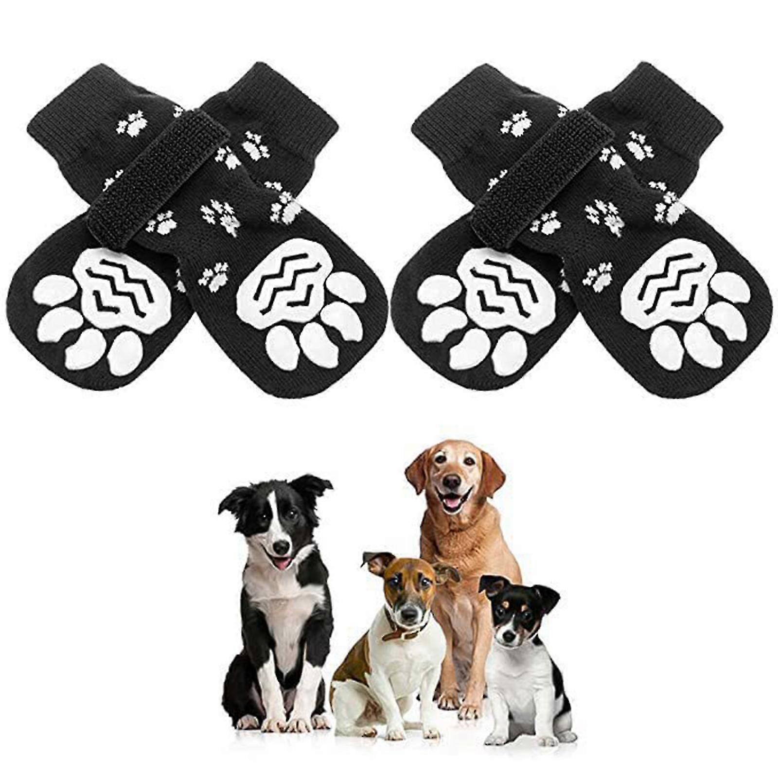 2pairs Waterproof Winter Pet Dog Shoes, 8pcs Anti-slip Rain Snow Boots Footwear Thick Warm For Small Cats Puppy Dogs Socks-c