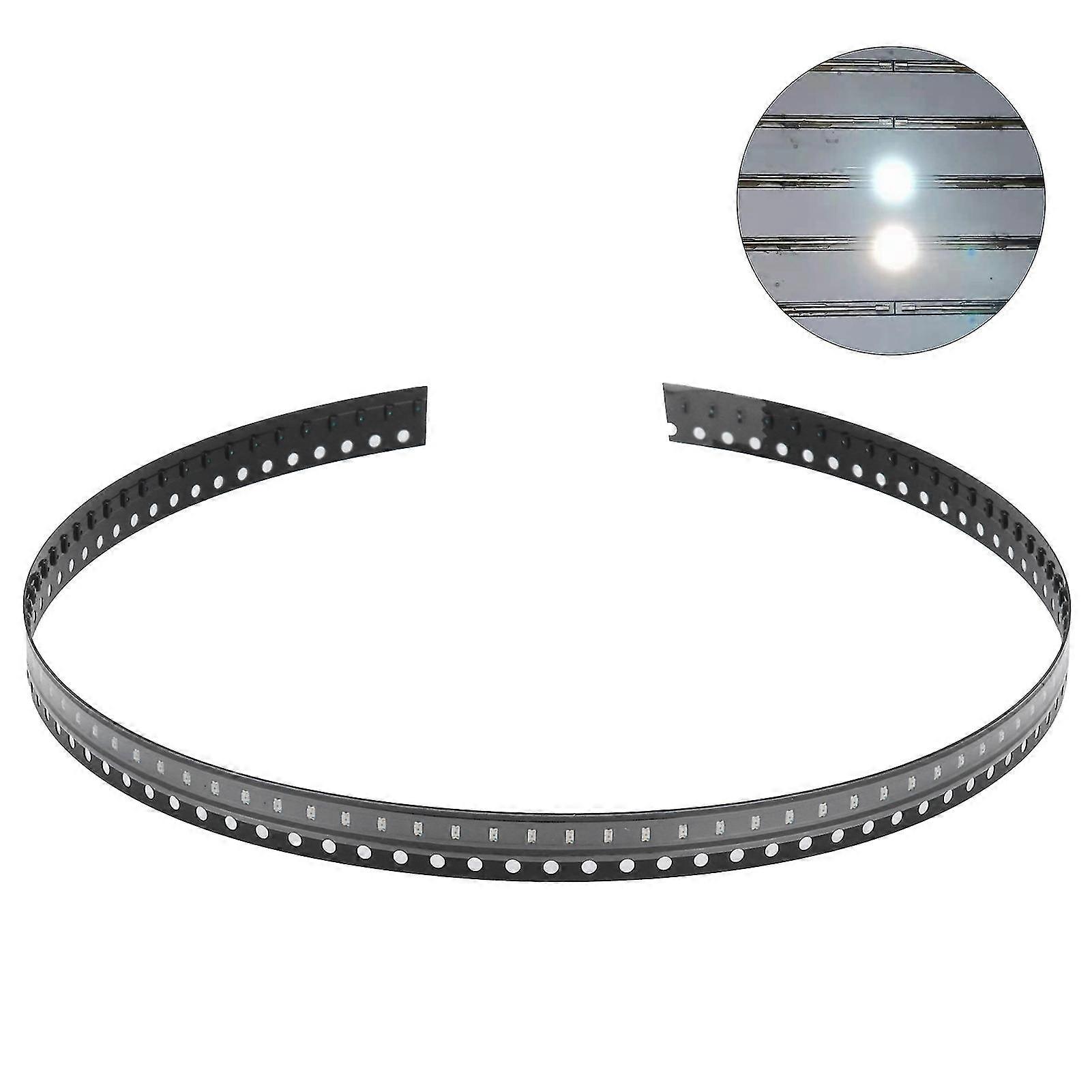 HighStrength 100Pcs SMD LED Diodes for DIY PCB - Tiny Low Voltage Electronic Components (White)
