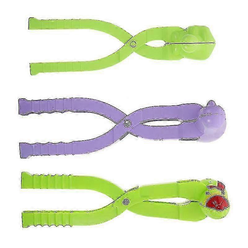 36.5X11cm random color toy tools 3pcs snowball clips plastic snowball maker toys snowball tongs chil