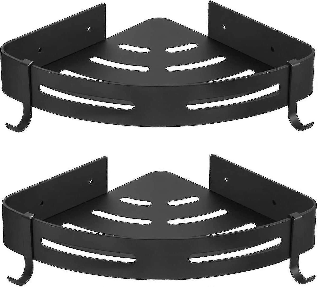 2pcs Corner Shelf Shower Shower Shelf No Drilling Bathroom Shelf