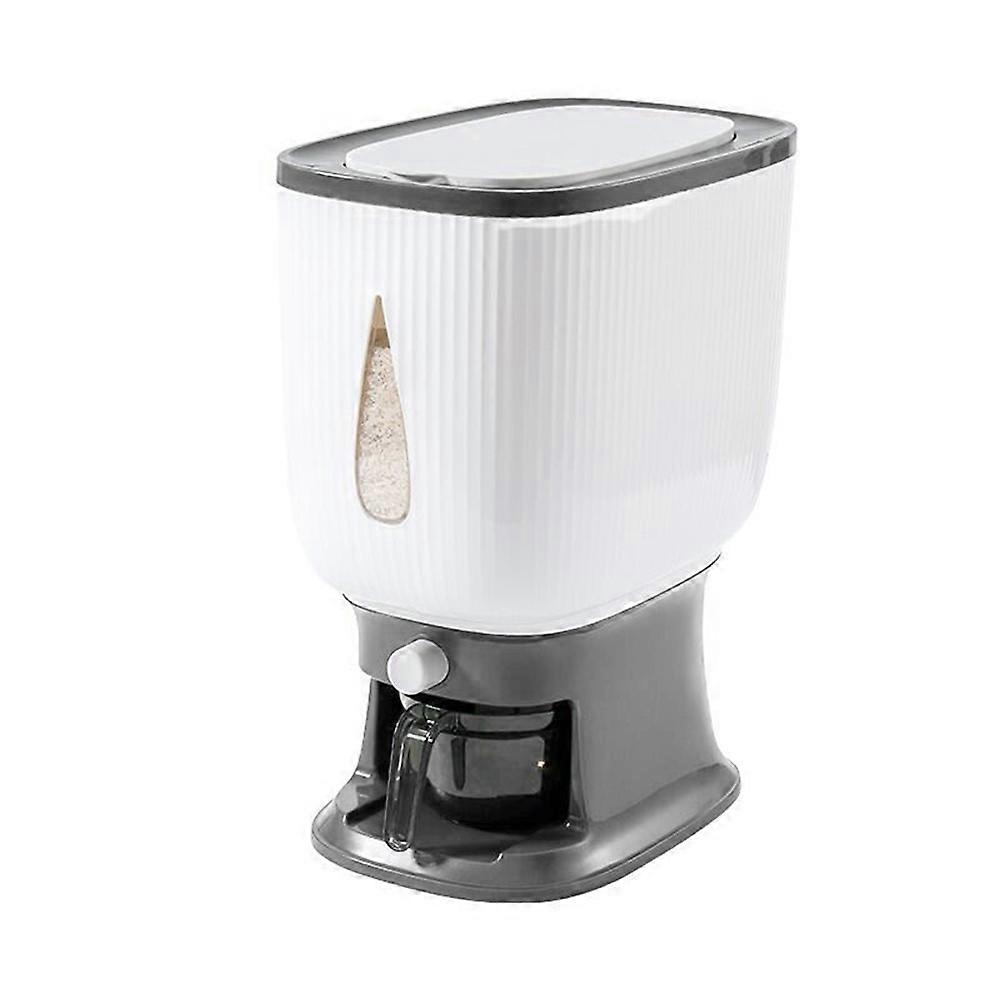 Distributeur automatique de riz 10Kg avec tasse de rinçage Distributeur de riz intelligent Seau à riz Riz domestique