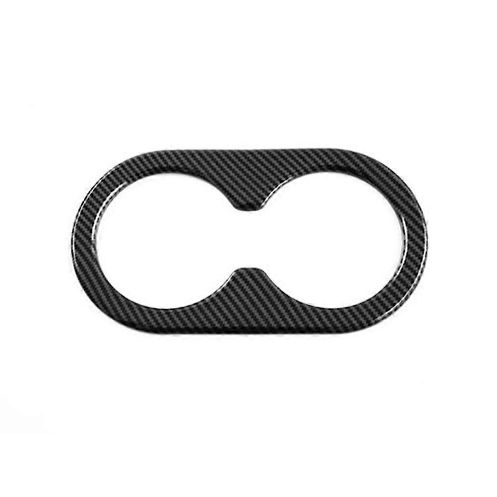 Car Carbon Fiber Rear Water Cup Holder Decoration Frame Cover Trim Fit for 2022 2023