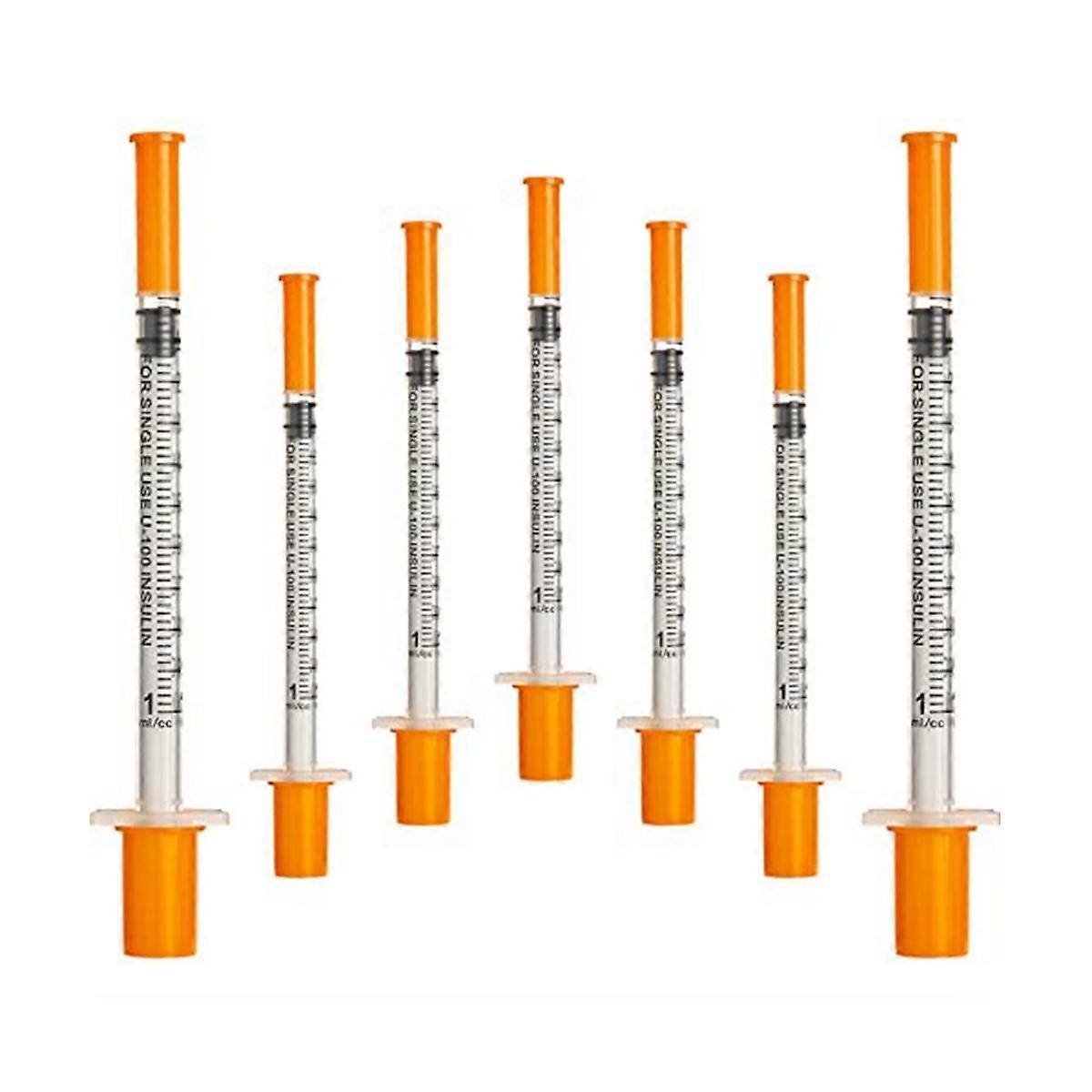 50Pcs/Pack 1ML Syringe with 30G (8Mm Long) Lab Supplies Individually Sealed Package