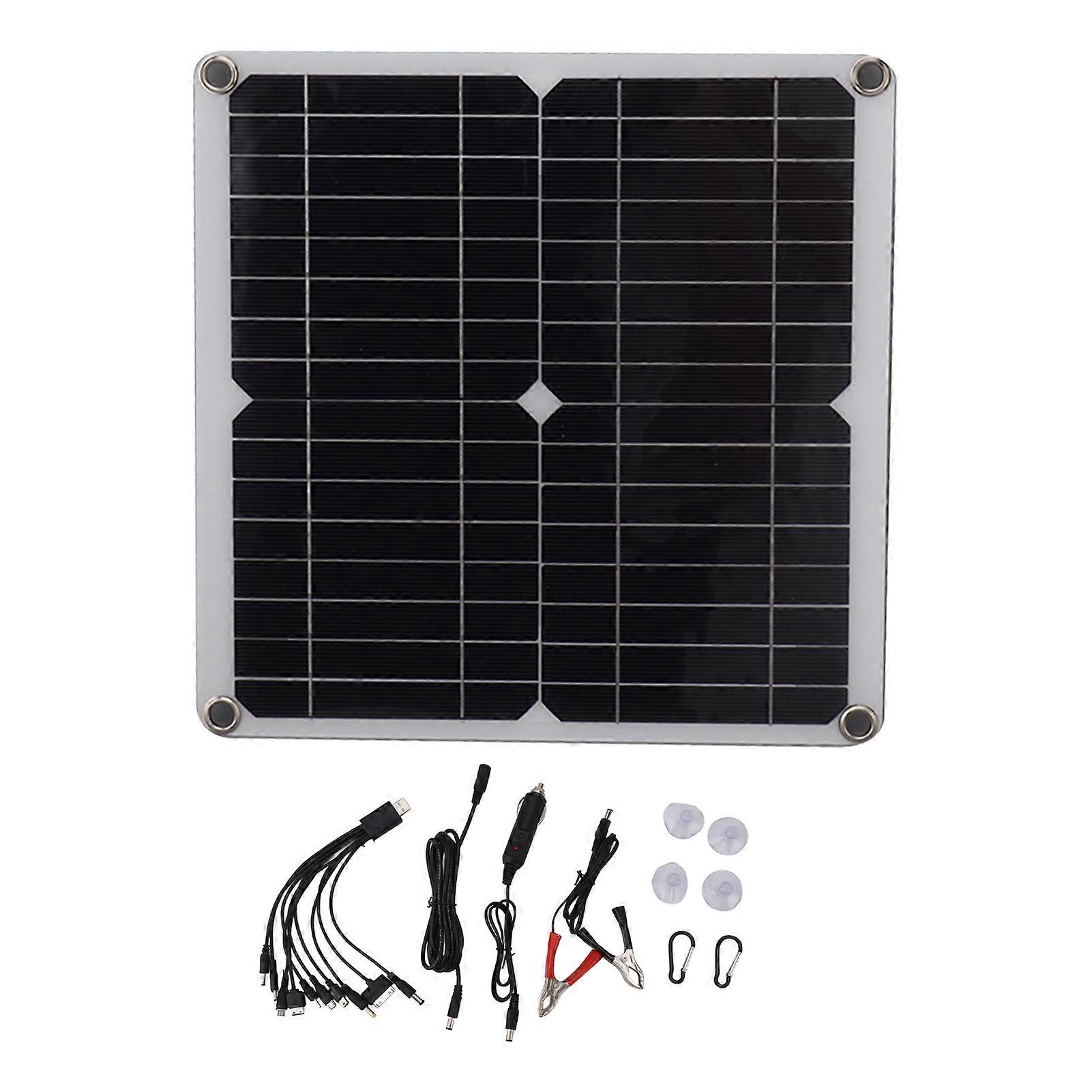 12W 18V Solar Panel High Efficiency Mono Solar Battery Charger Panel with Type C Output for Car Ship Aircraft Outdoor
