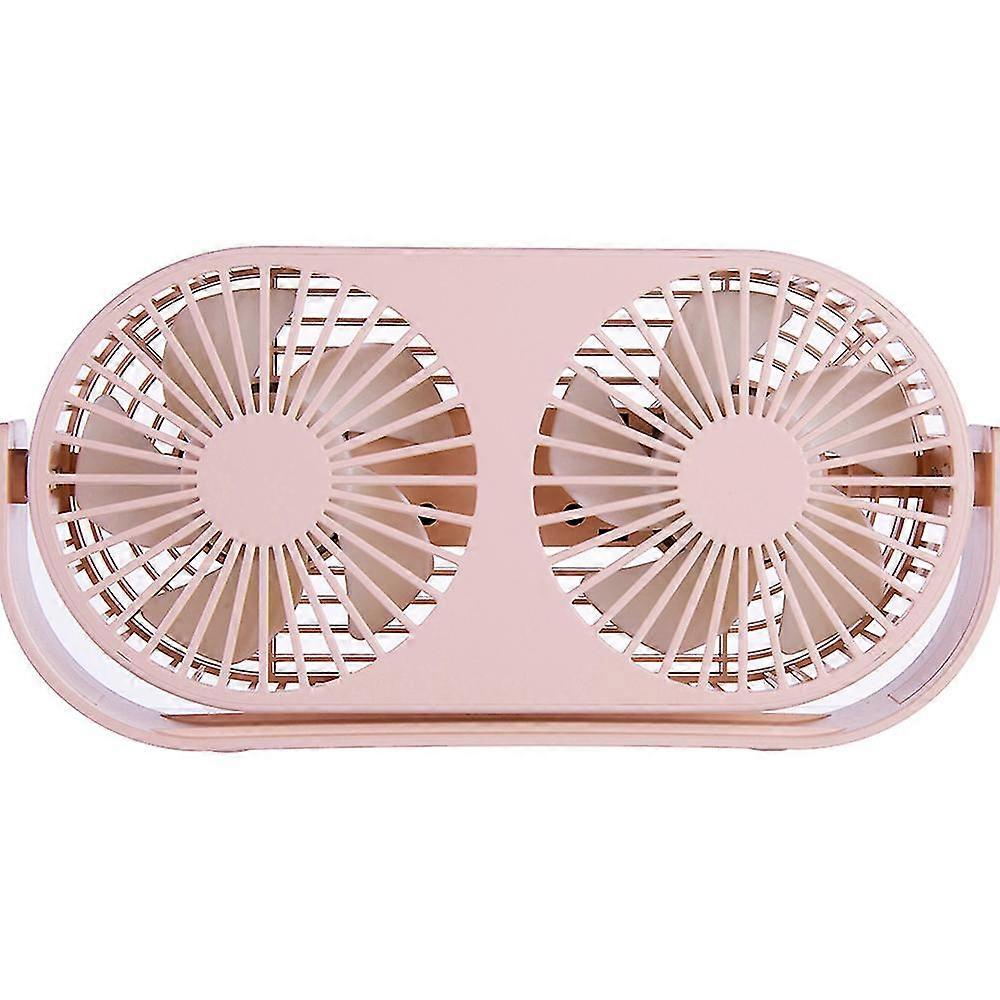 Mini Table Fan Small Portable 360 Rotation Double Head Usb Fan