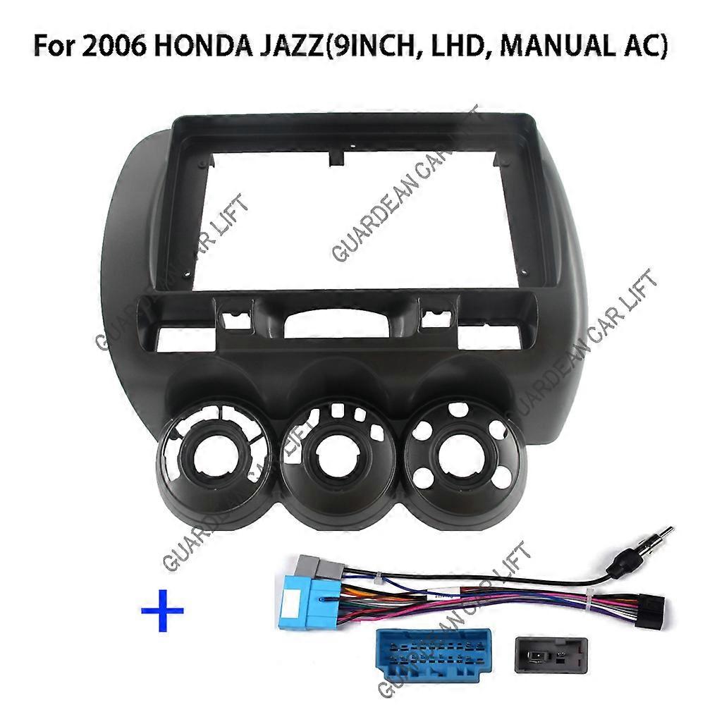 Car 9 inch 2 Din Stereo o Fascia o DVD Panel Bezel Frame Installation Trim Left/right Wheel for Honda Fit City Jazz 2006
