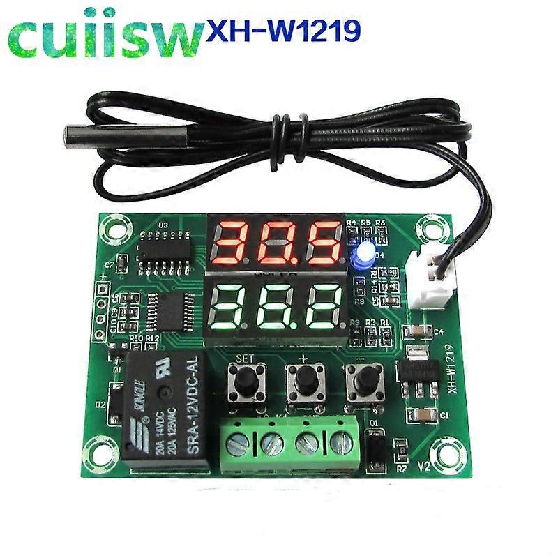 XH-W1219 W1219 DC12V Dual LED Digital Display Thermostat Temperature Controller Regulator Switch Control Relay NTC Sensor Module
