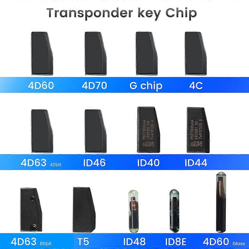 4D ID40 ID44 ID46 ID63 40Bits/80Bits ID48 ID60 Glass ID70 ID8E T5 4C G Chip Auto Transponderi Remote Car Key Blank Chip