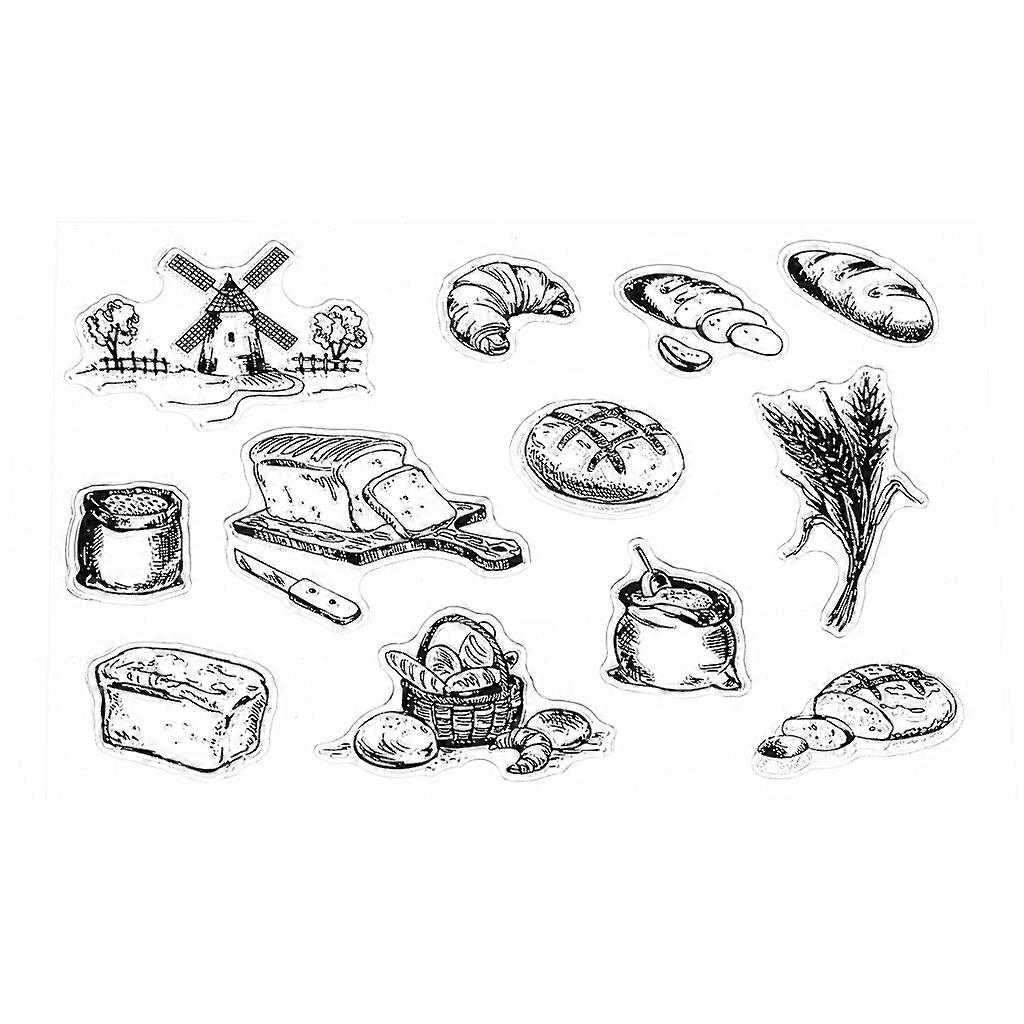 Exquisite Bread Pattern Clear Silicone Stamp Decorative Transparent Stamp Seal