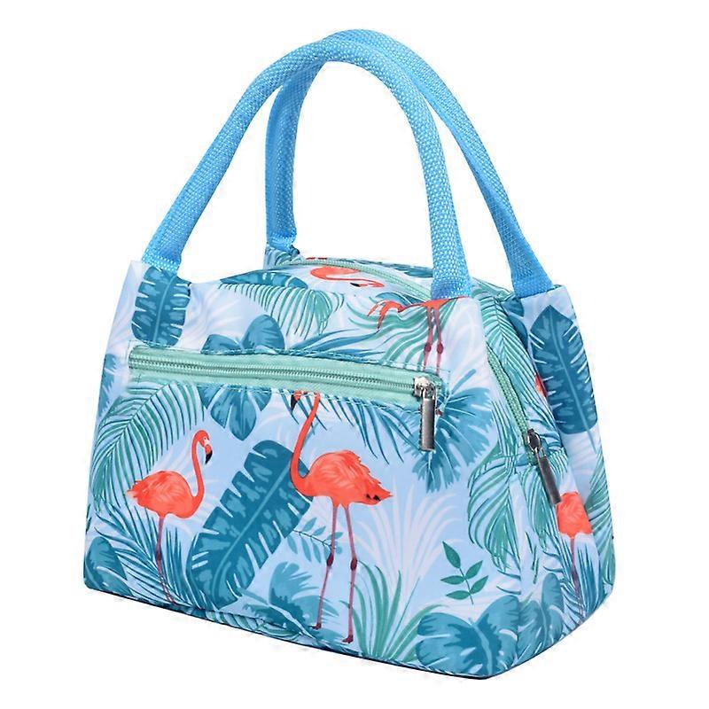 Creative Hand Carry Flamingo Insulated Lunch Box Thermal Tote Bag Leakproof Waterproof