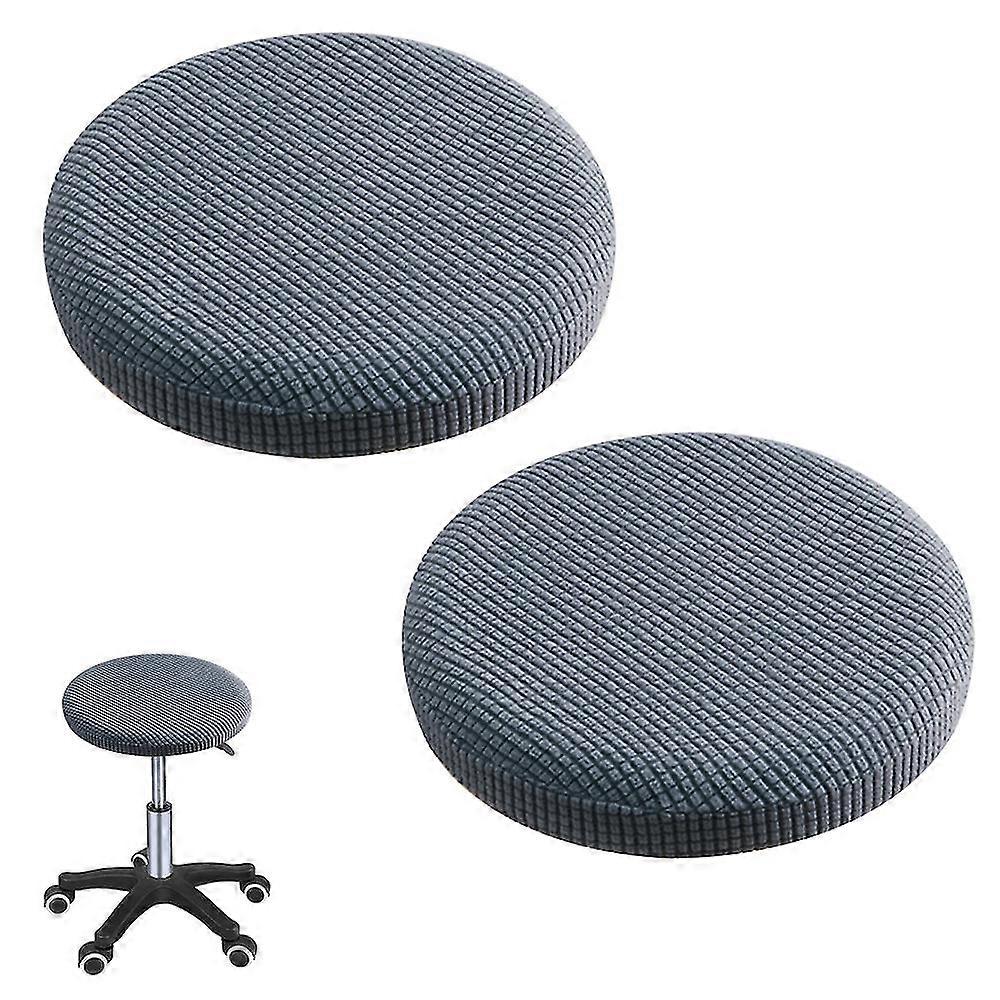 Update Your Bar Stools, 2-pack Jacquard Bar Stool Covers - Stretch Round Chair Seat Cover - 32-40cm Slipcovers